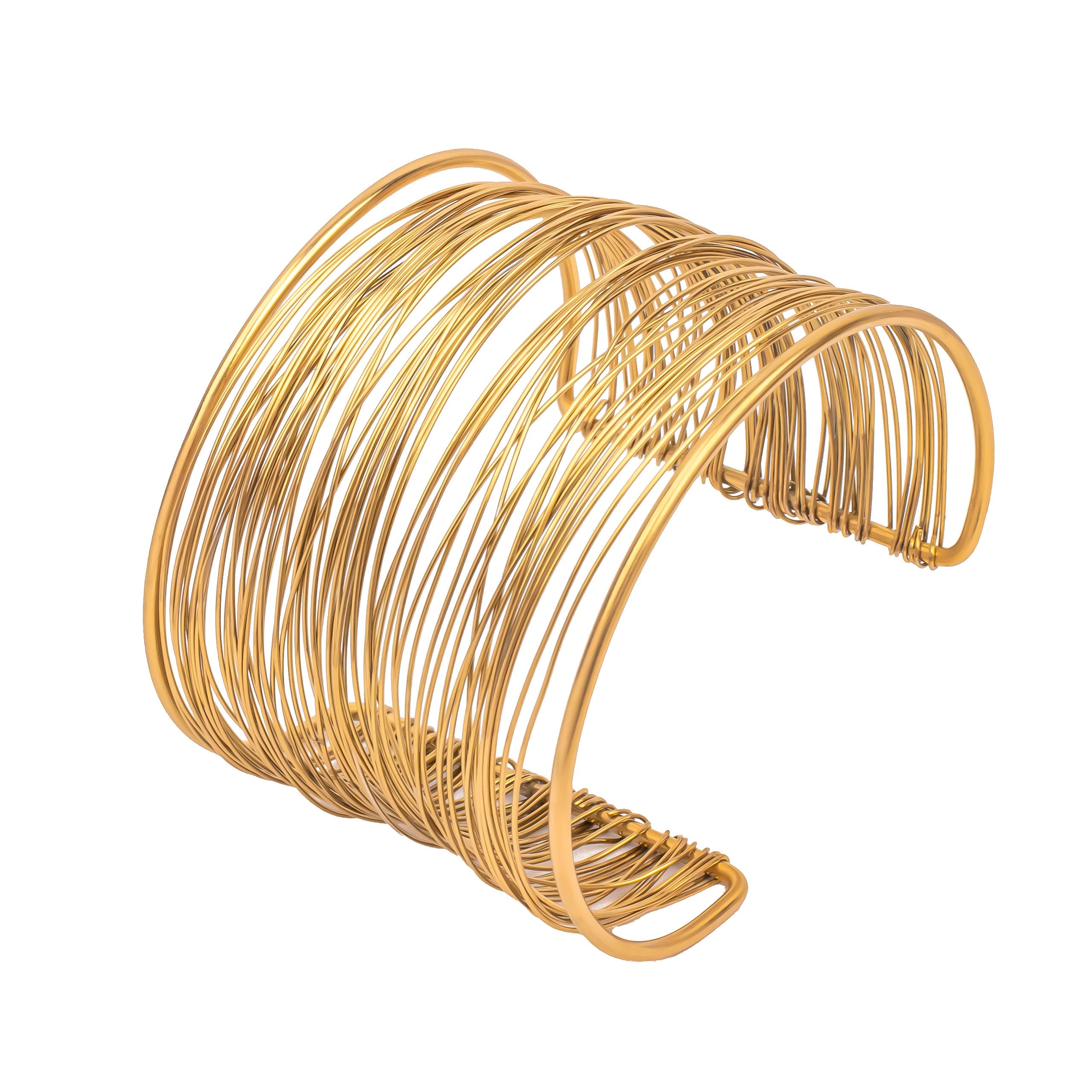 party-statement-wired-cuff-18k-gold-plated