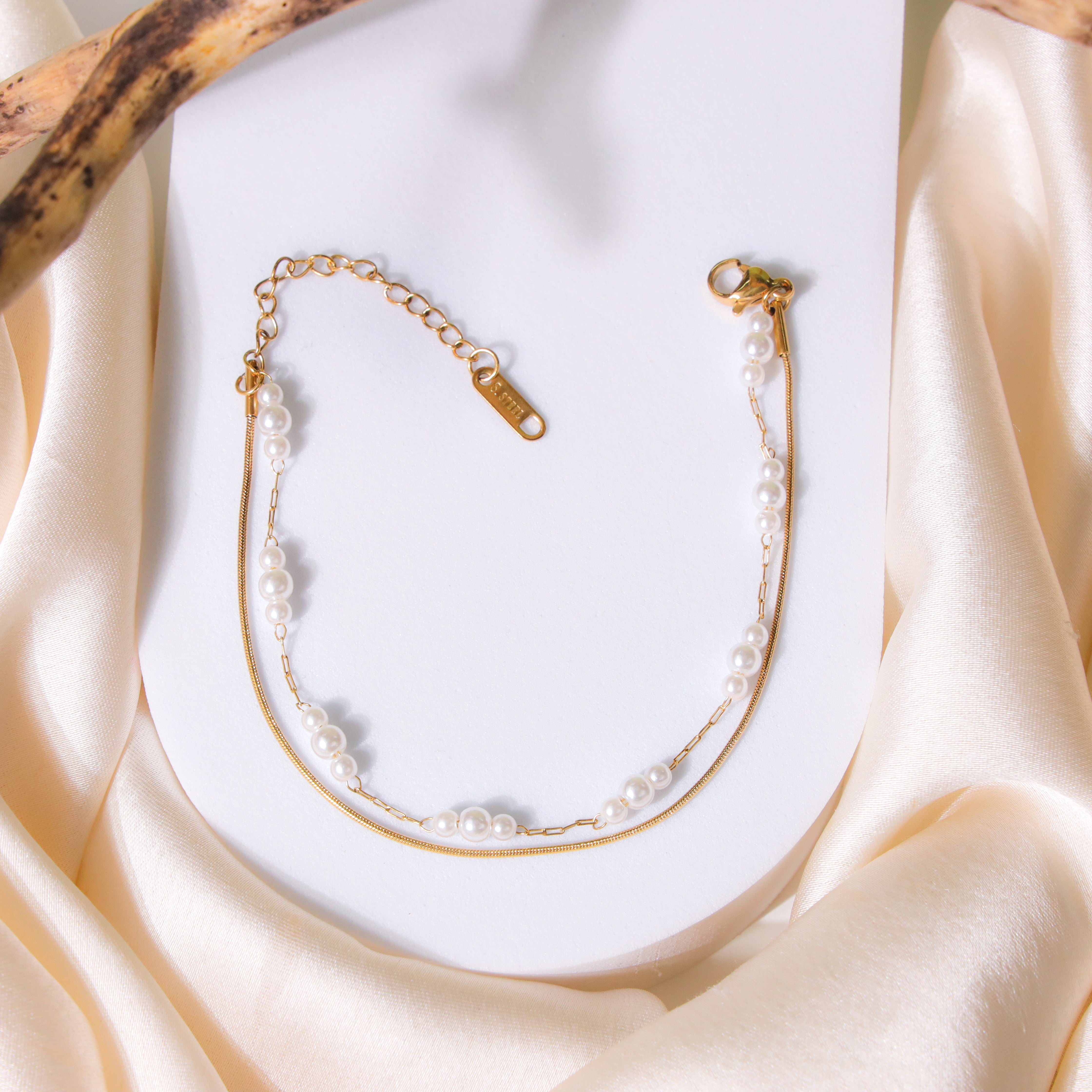 Two Layer Pearly Bracelet