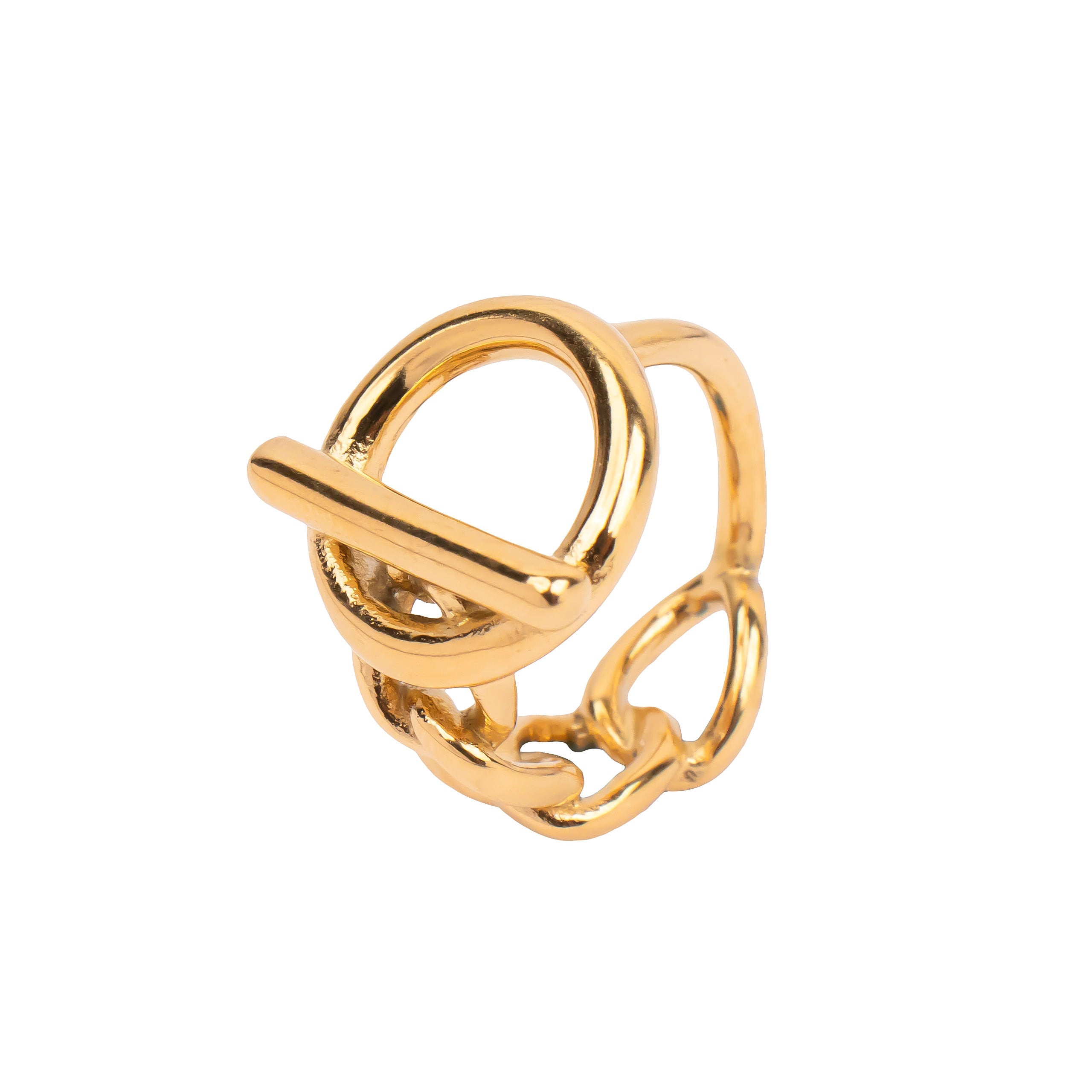 chunky-toggle-knot-ring-18k-gold-plated