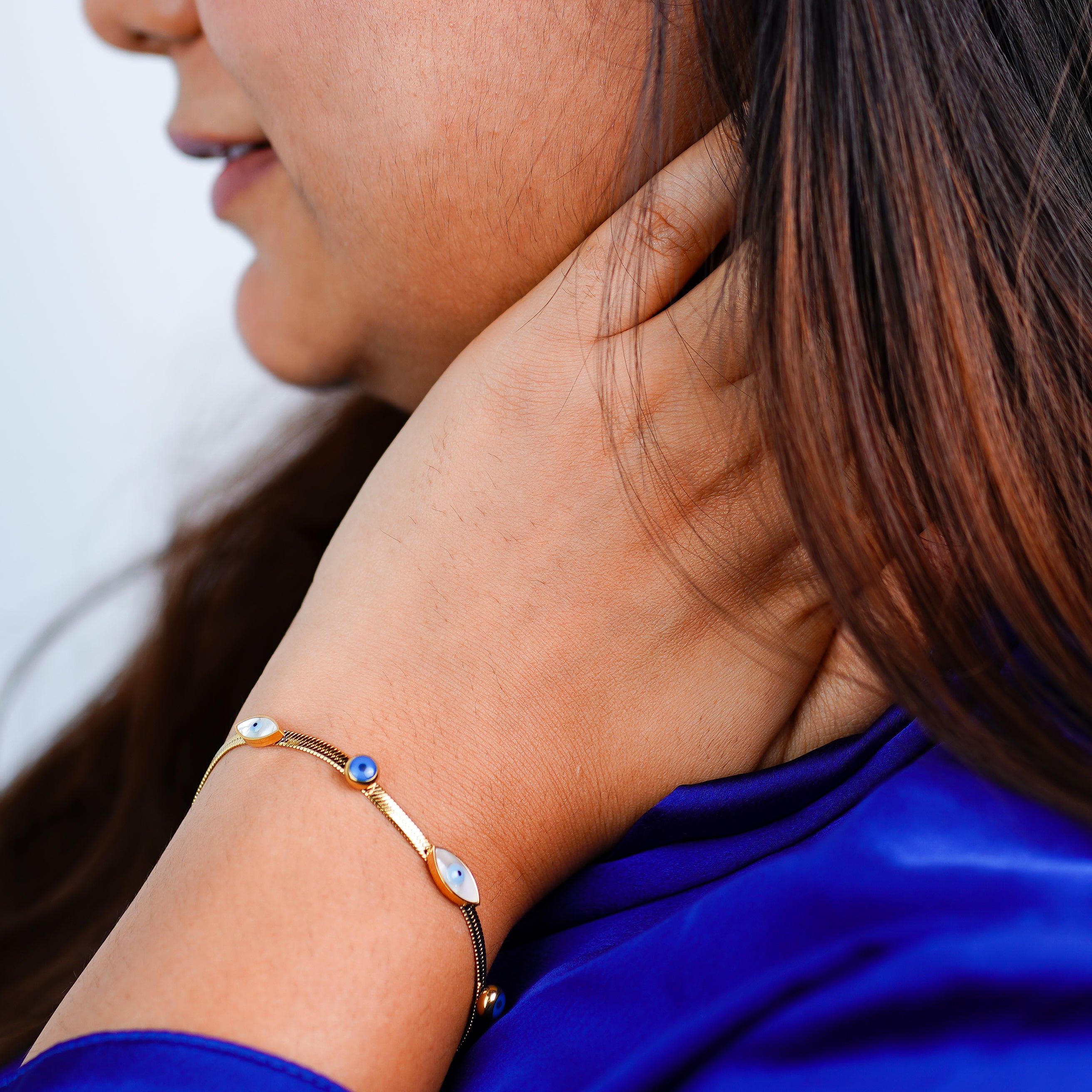 Evil Eye Snake Chain Bracelet