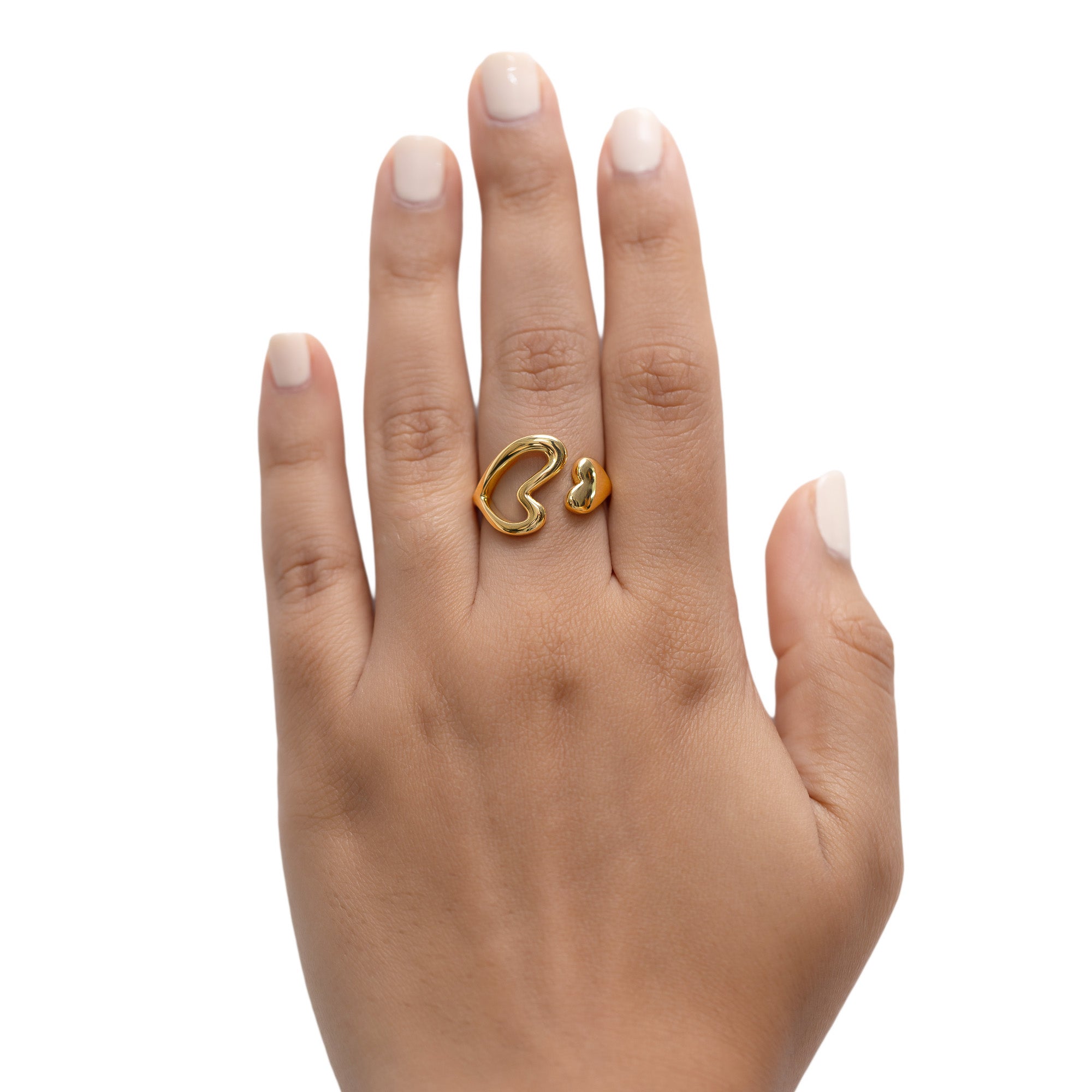Heart Hug Ring 18K Gold Plated
