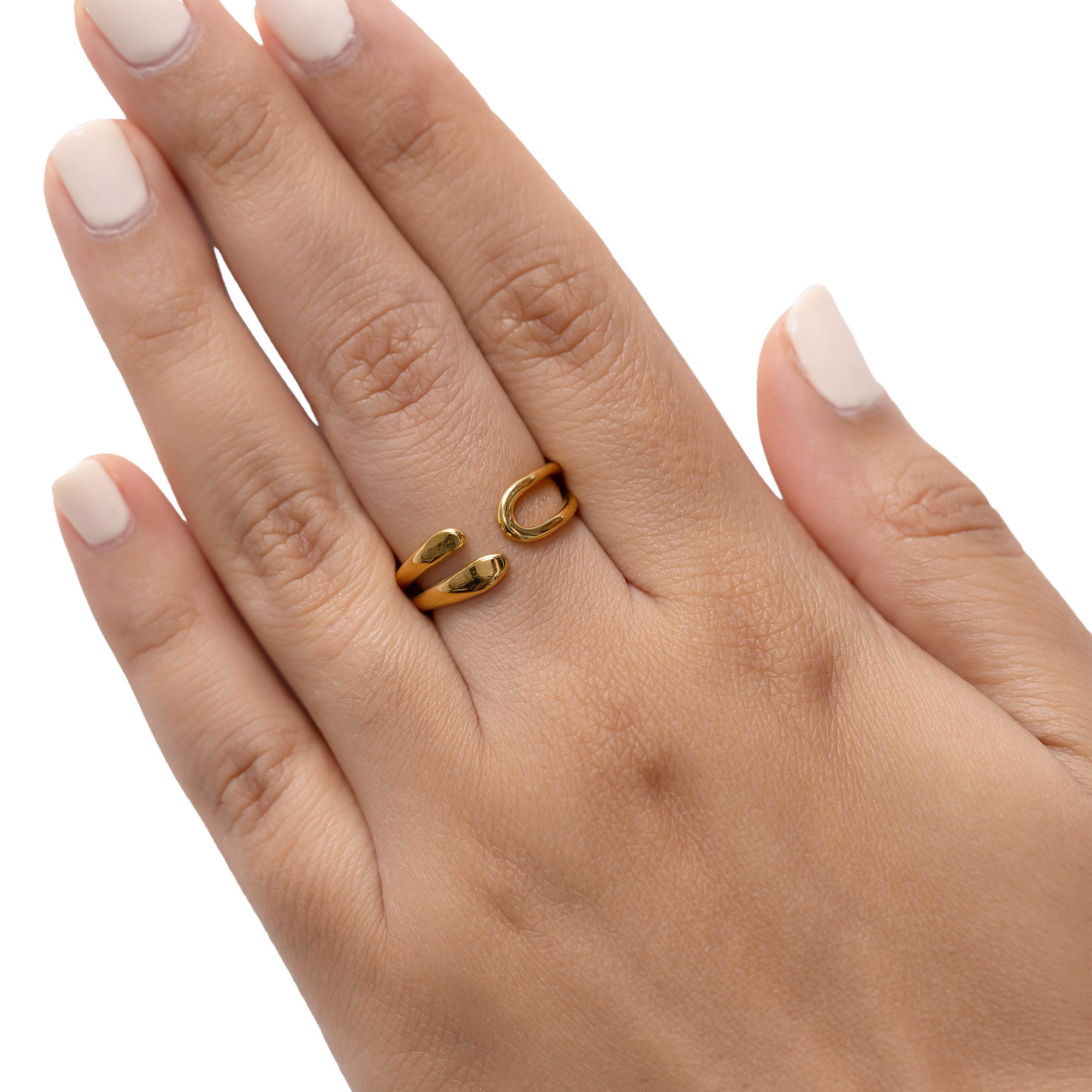 Intertwined Dainty Ring 18K Gold Plated
