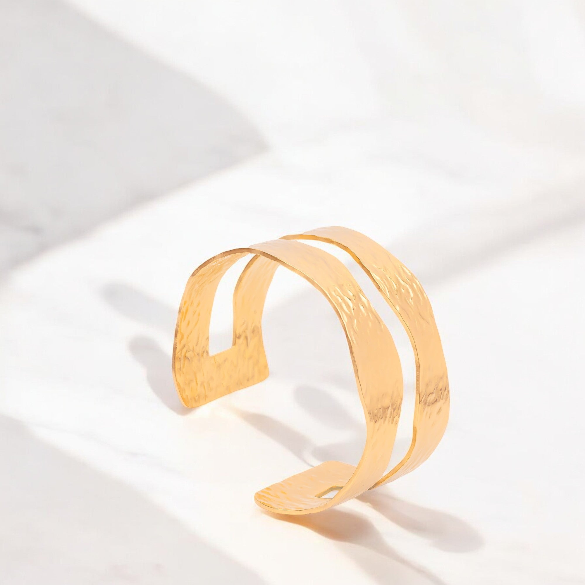 Matte Gold Finish Cuff 18K Gold Plated