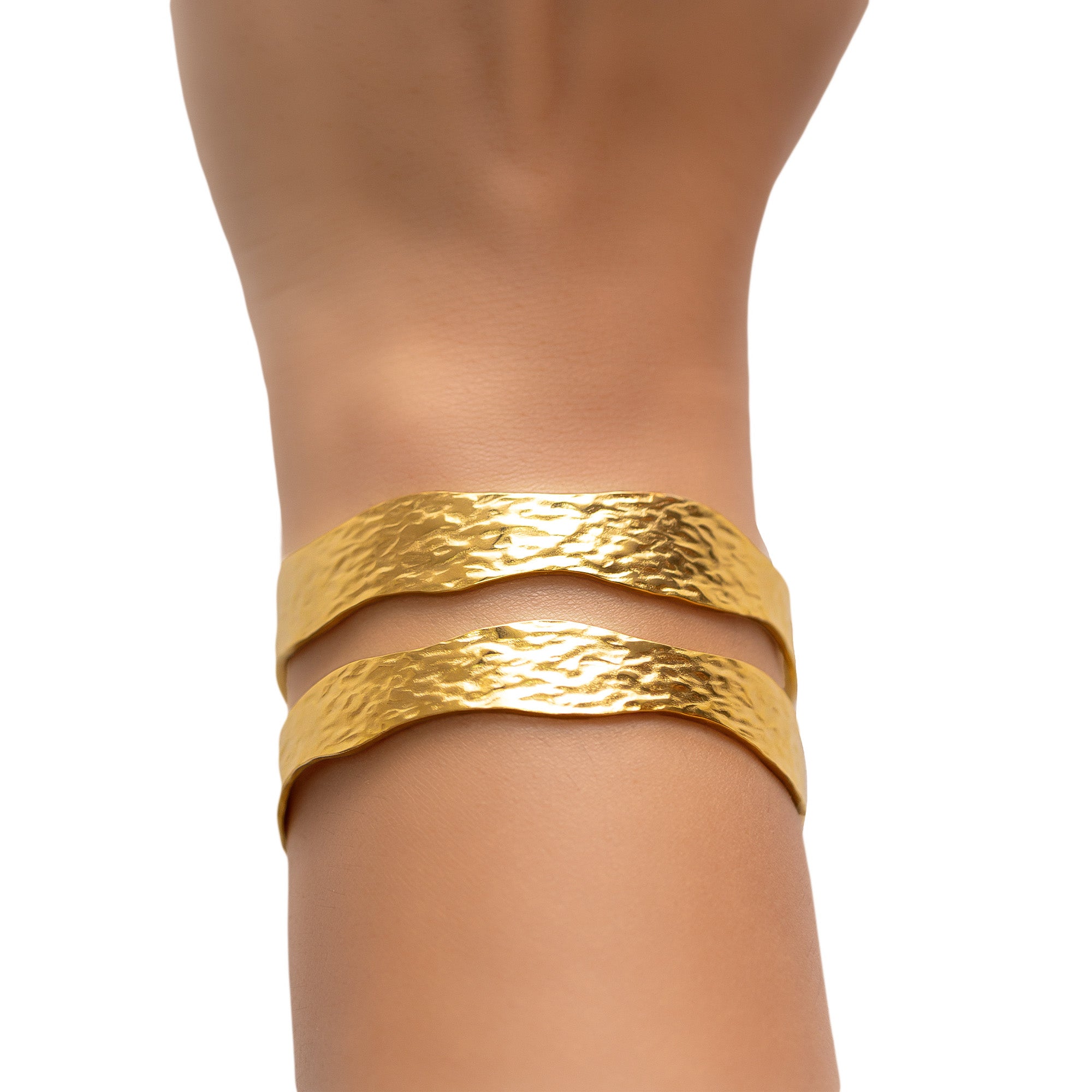 Matte Gold Finish Cuff 18K Gold Plated