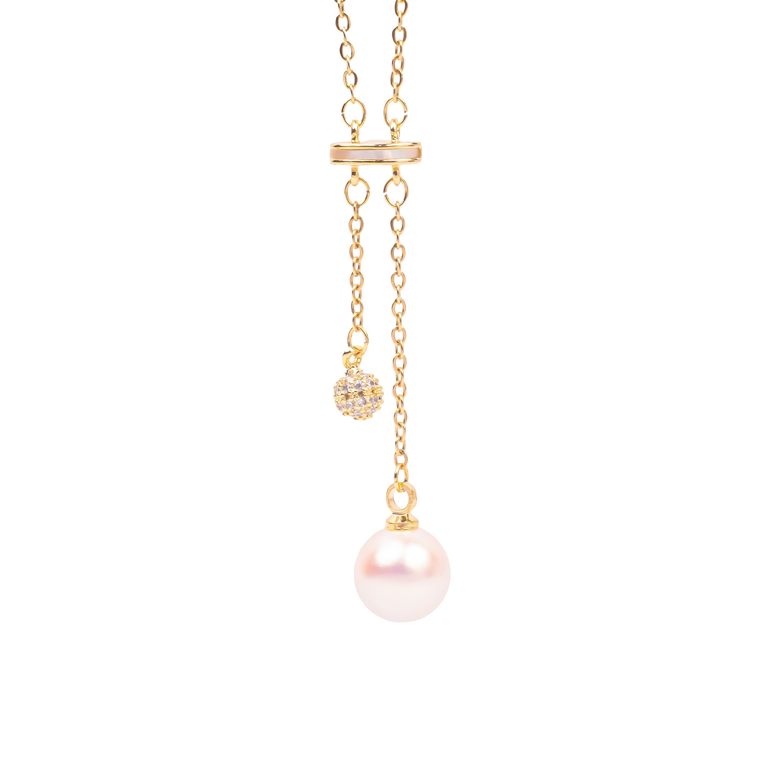 Pearl Drop Necklace 18K Gold Plated