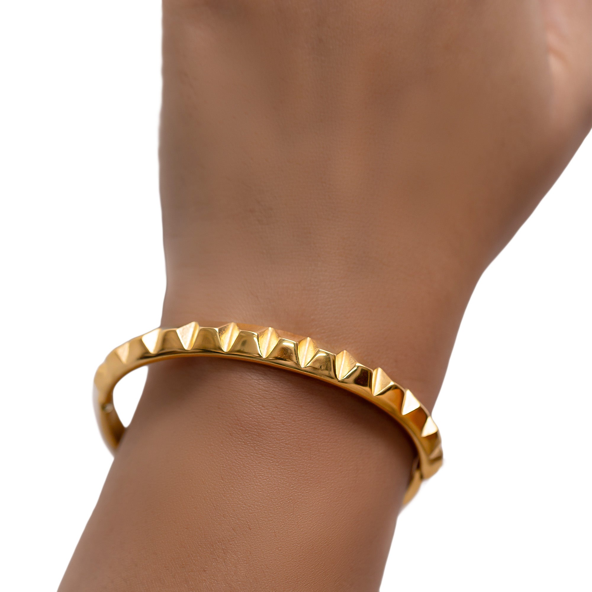 Pyramid Bracelet 18K Gold Plated