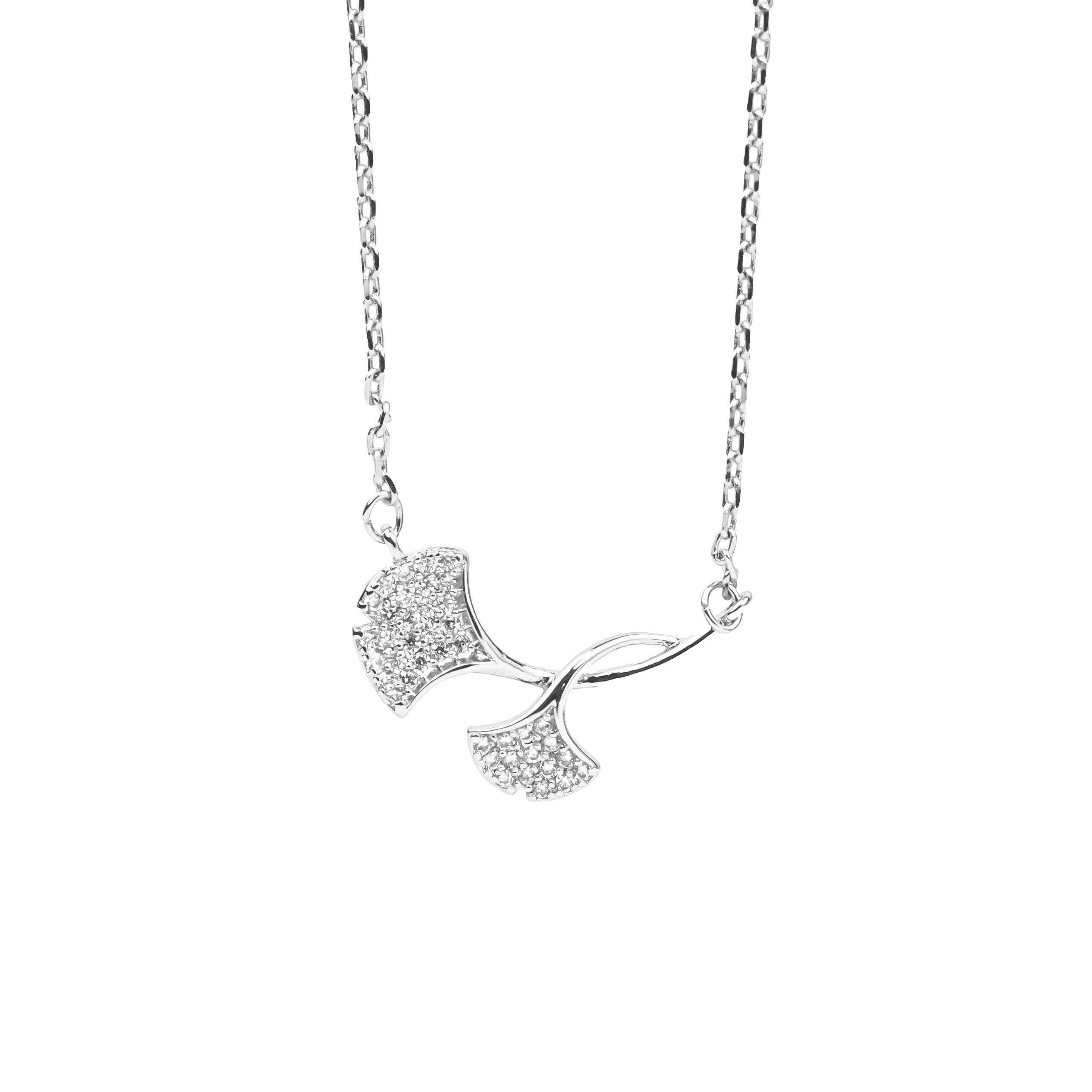 silver-delicate-diamond-petal-necklace