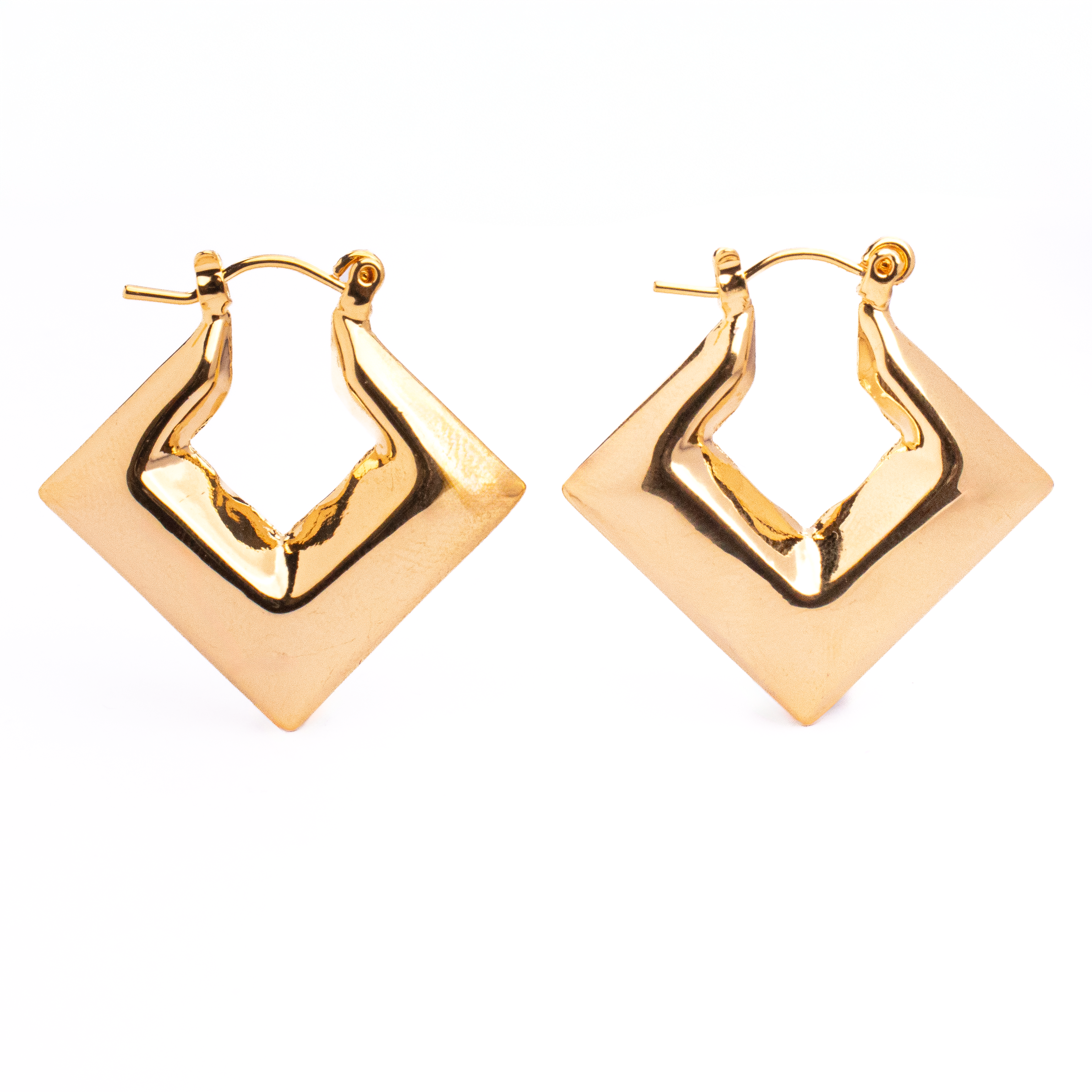 Square Hoops 18K Gold Plated