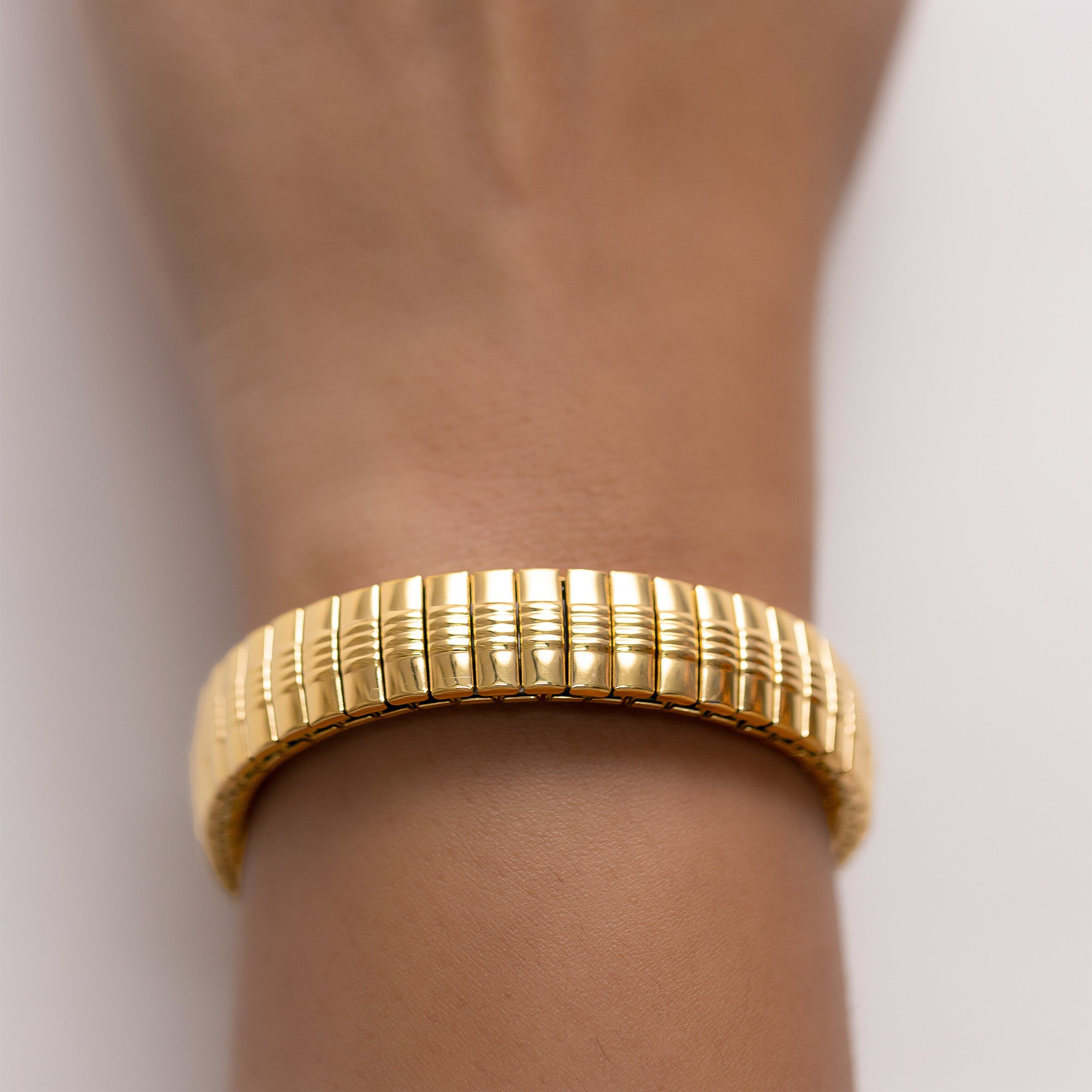 Premium Stretchy Watch Band Bracelet 18K Gold Plated