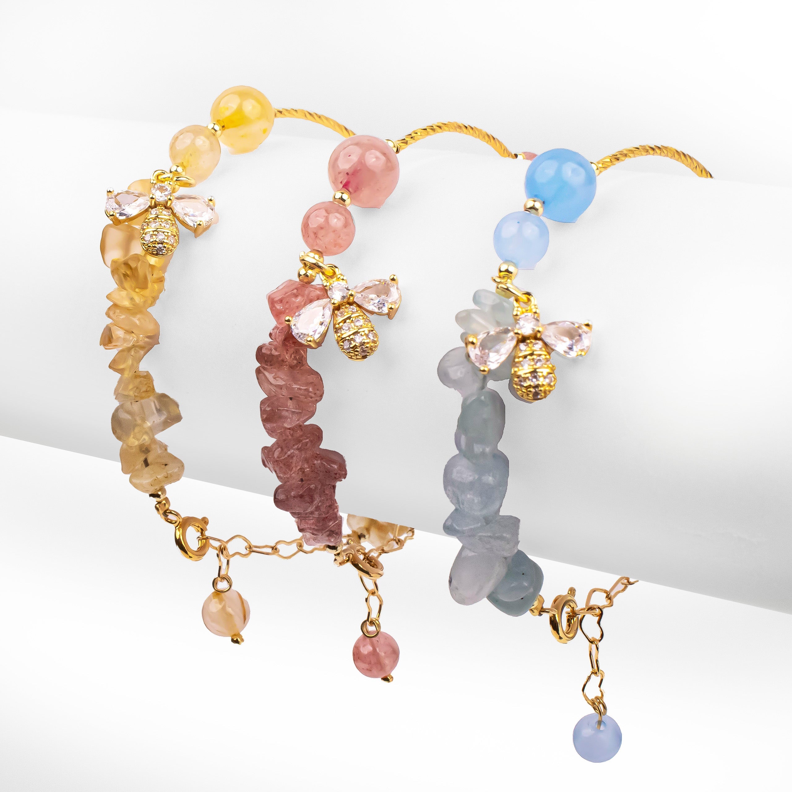 premium-three-color-translucent-crystal-bracelet-with-beauty-bee-charm