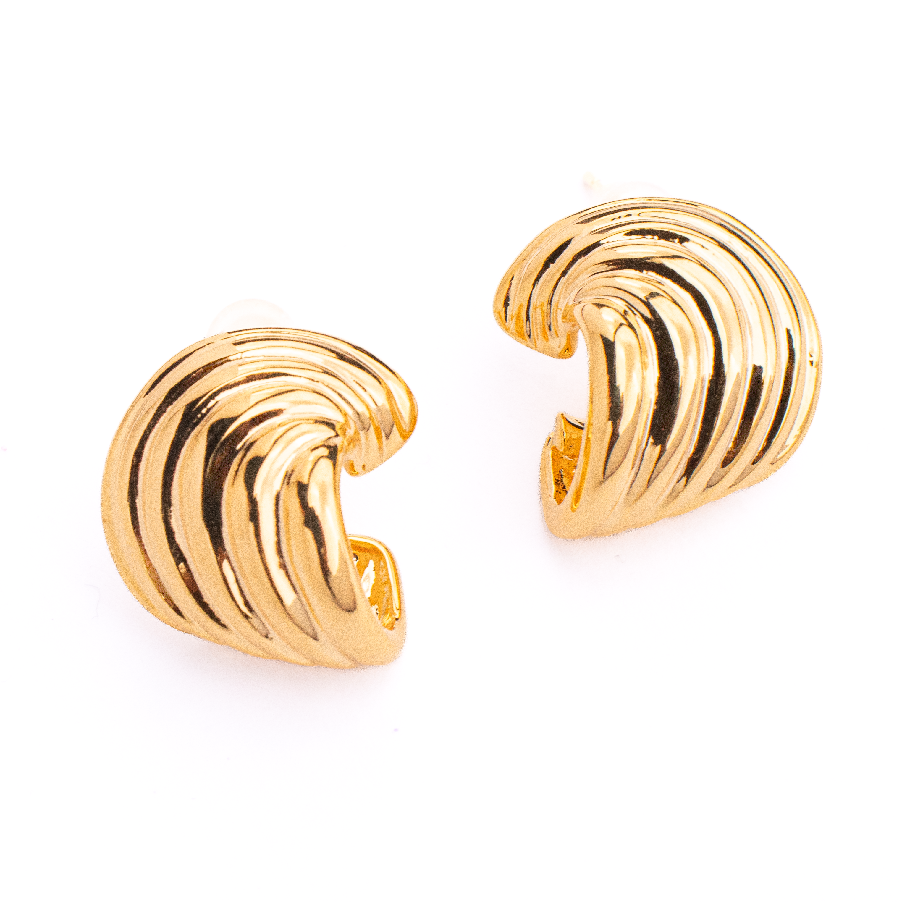 Vortex Swirl 18K Gold Plated Earrings